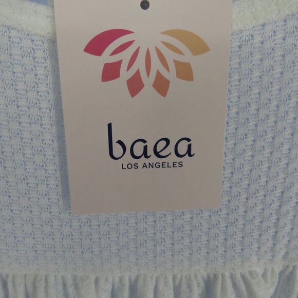 Baea Drop Shoulder Small White & Floral Patterned Top NWT $88 - Picture 6 of 6